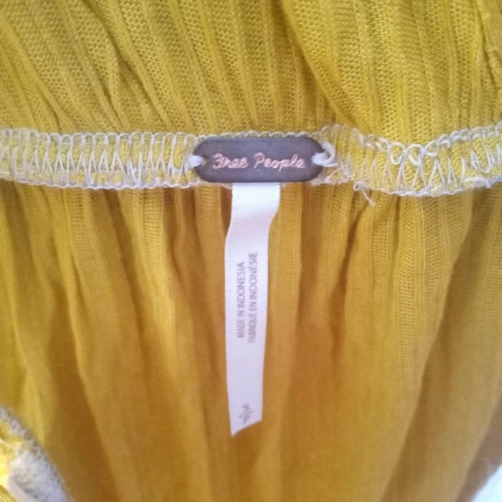 Free People Last Night Strappy Color Block Tank Top Size Small Sunglow Color - Picture 6 of 10
